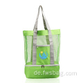 Custom Leichtgewichts Reißverschluss Top Mesh Beach Tote Tasche